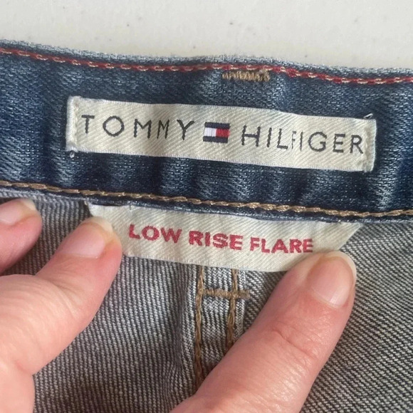 Tommy Hilfiger Low Rise Bootcut Y2K Trendy Dark Wash Jeans Plus Size 14 2006 093 - Picture 8 of 11